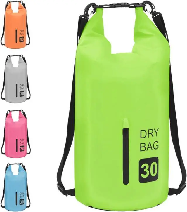Alt view image 3 of 11 - vidaXL Dry Bag with Zipper Green 7.9 gal PVC