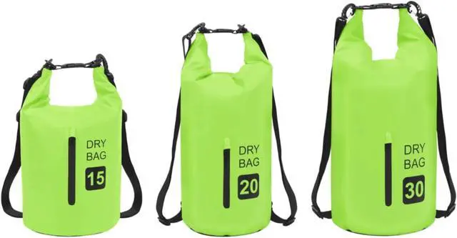 Alt view image 2 of 11 - vidaXL Dry Bag with Zipper Green 7.9 gal PVC