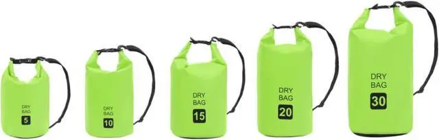 Alt view image 4 of 12 - vidaXL Dry Bag Green 2.6 gal PVC