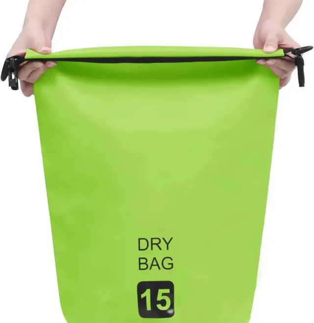 Alt view image 9 of 12 - vidaXL Dry Bag Waterproof Backpack Dry Sack Dry Bag with Zipper Green PVC