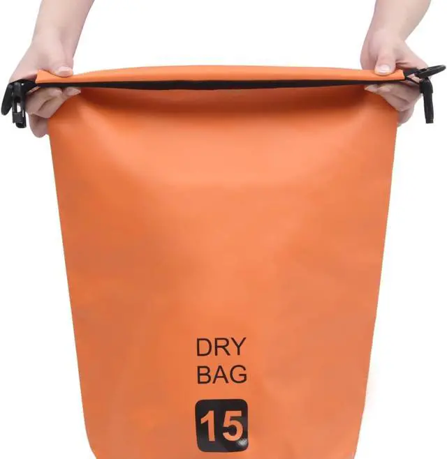 Alt view image 9 of 12 - vidaXL Dry Bag Waterproof Backpack Dry Sack Dry Bag with Zipper Orange PVC