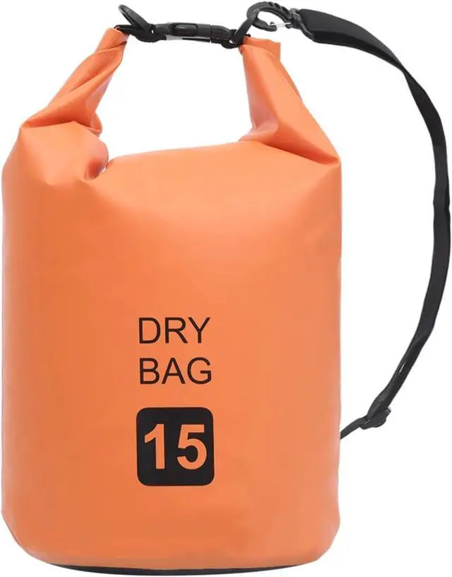 Alt view image 8 of 12 - vidaXL Dry Bag Waterproof Backpack Dry Sack Dry Bag with Zipper Orange PVC