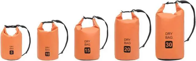Alt view image 11 of 12 - vidaXL Dry Bag Waterproof Backpack Dry Sack Dry Bag with Zipper Orange PVC