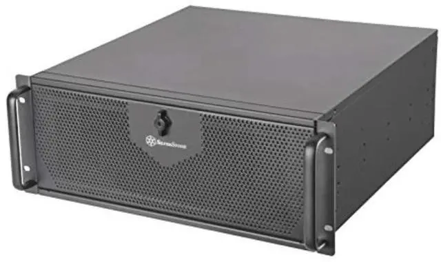 Main image of SilverStone 4U rackmount server chassis with liquid cooling compatibility,RM42-502