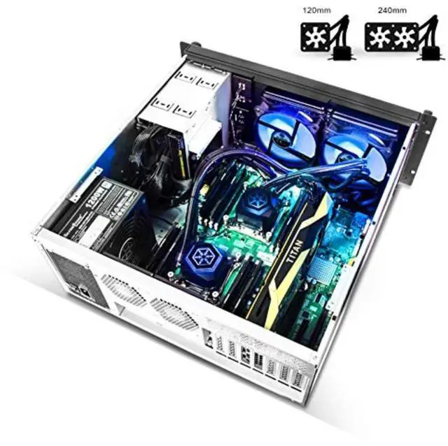 Alt view image 2 of 13 - SilverStone 4U rackmount server chassis with liquid cooling compatibility,RM42-502