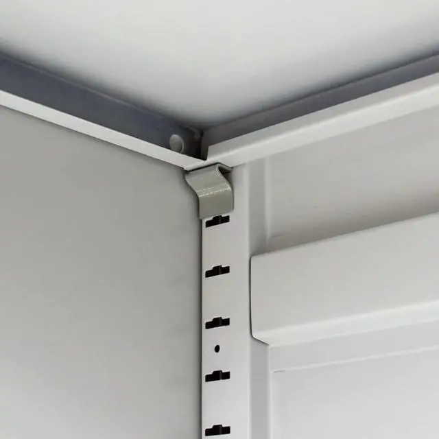 Alt view image 11 of 17 - vidaXL Office Cabinet File Cabinet Filing Cabinet with 2 Doors Gray Steel