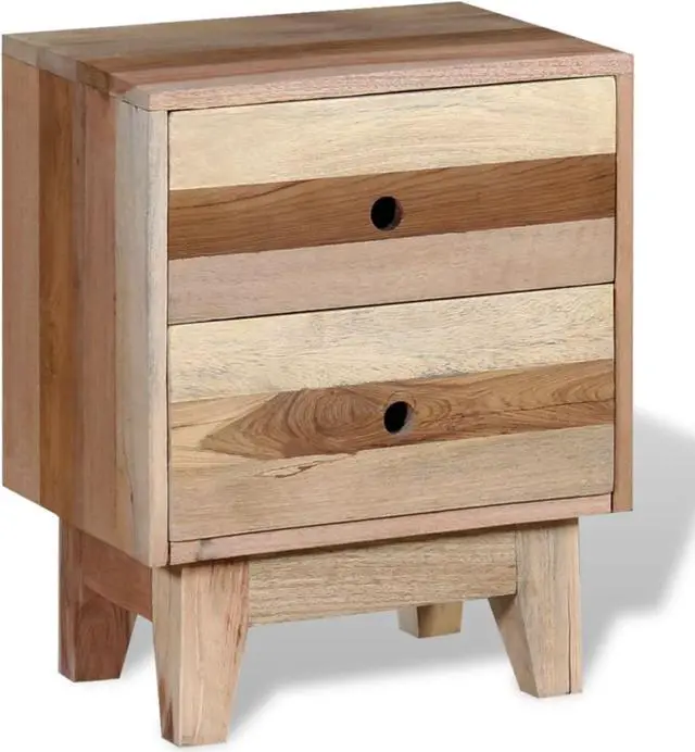 Alt view image 8 of 13 - vidaXL Cabinet Drawer Dresser Side End Table for Bedroom Solid Reclaimed Wood