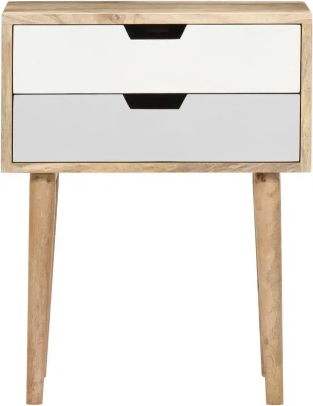Alt view image 8 of 14 - vidaXL Cabinet Accent Side End Table with Storage Drawers Solid Wood Mango