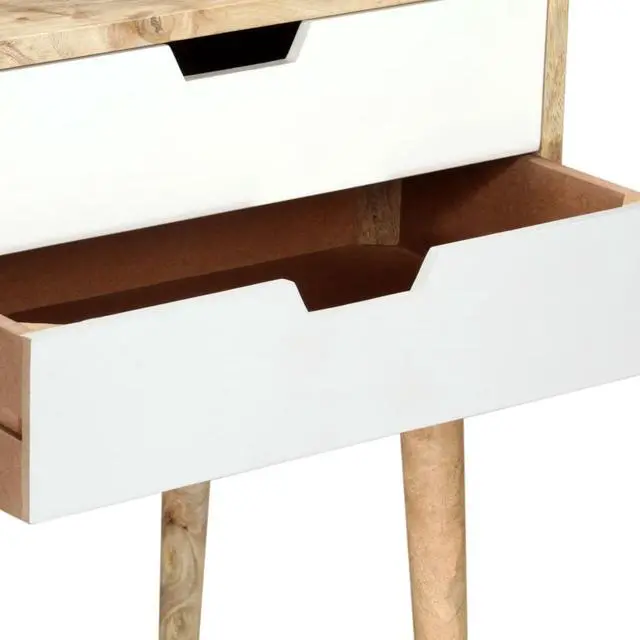 Alt view image 9 of 14 - vidaXL Cabinet Accent Side End Table with Storage Drawers Solid Wood Mango