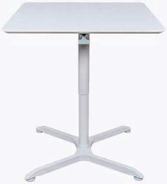Alt view image 11 of 15 - Luxor 36" Pneumatic Height Adjustable Square Cafe Table - Gray