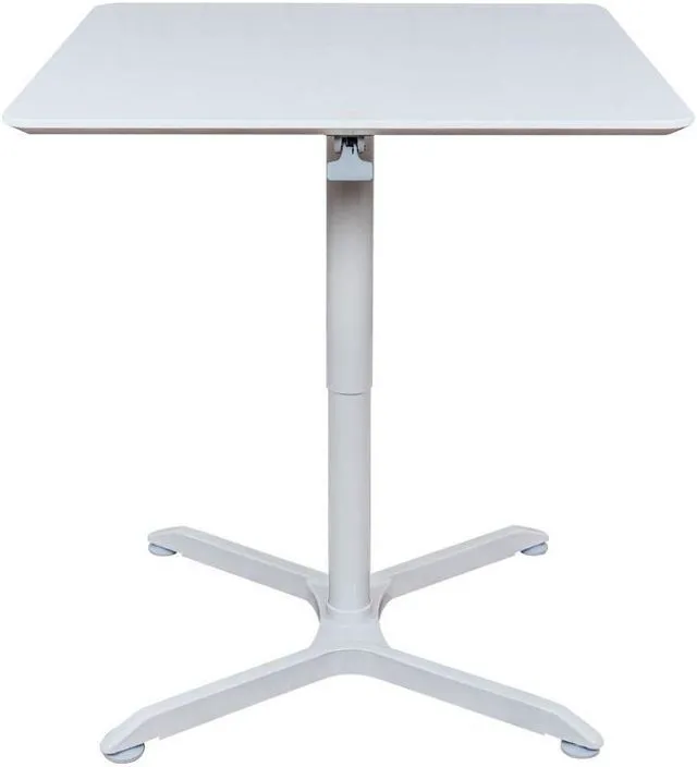 Alt view image 13 of 15 - Luxor 36" Pneumatic Height Adjustable Square Cafe Table - Gray
