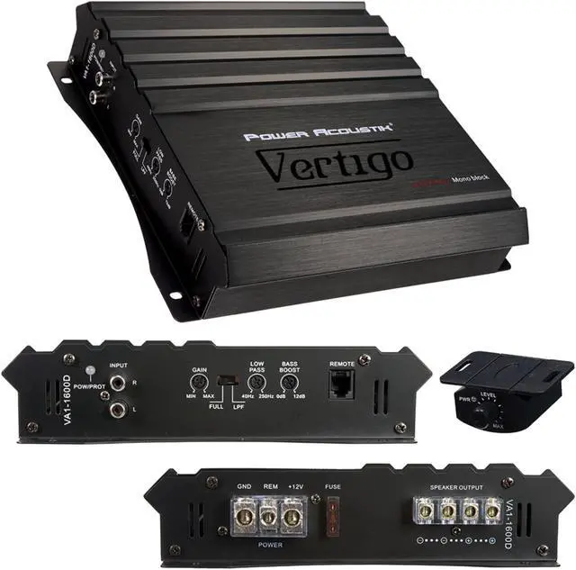 Alt view image 2 of 8 - Power Acoustik Monoblock Amplifier, 1600W Max