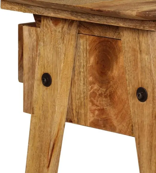 Alt view image 10 of 18 - vidaXL Solid Mango Wood Writing Desk Wooden Study Office Desk Writing Table