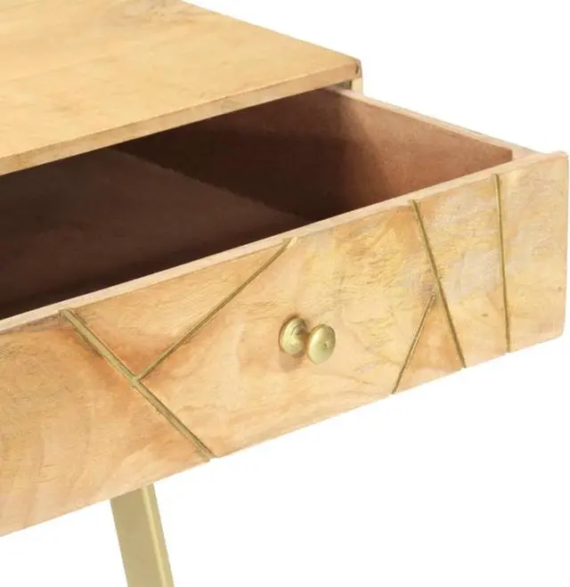 Alt view image 6 of 18 - vidaXL Writing Desk with Drawers 39.4"x21.7"x29.5" Solid Mango Wood