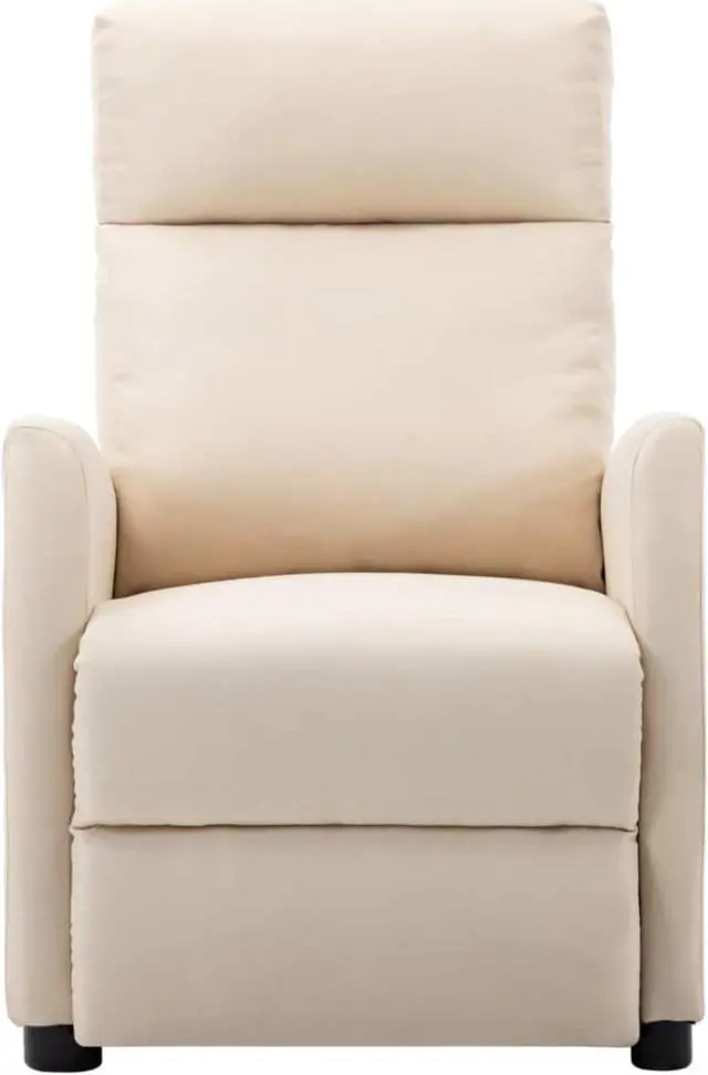 Alt view image 6 of 17 - vidaXL Massage Chair Electric Massaging Recliner Chair for Elderly Cream Fabric