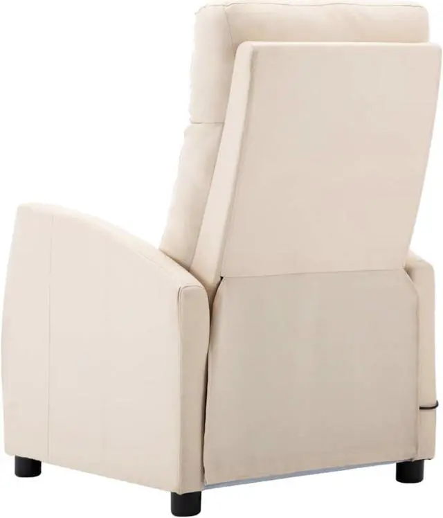 Alt view image 9 of 17 - vidaXL Massage Chair Electric Massaging Recliner Chair for Elderly Cream Fabric