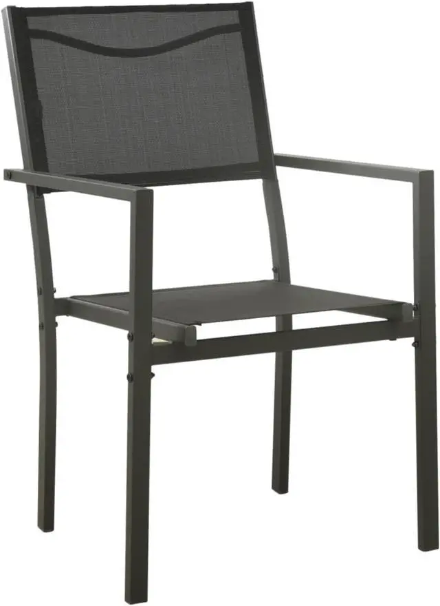 Main image of vidaXL Patio Chairs 4 pcs Textilene and Steel Black and Anthracite