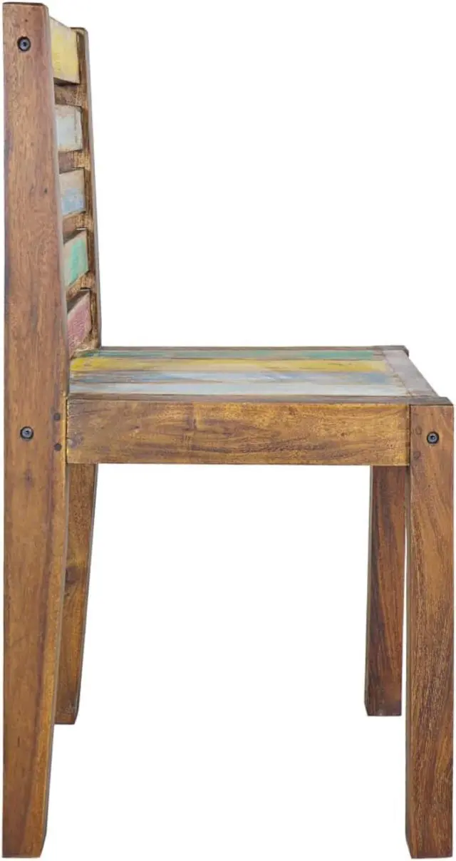 Alt view image 4 of 7 - vidaXL Dining Chairs 4 pcs Solid Reclaimed Wood
