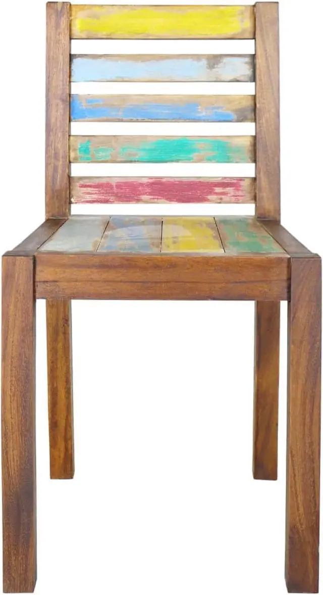 Alt view image 3 of 7 - vidaXL Dining Chairs 4 pcs Solid Reclaimed Wood