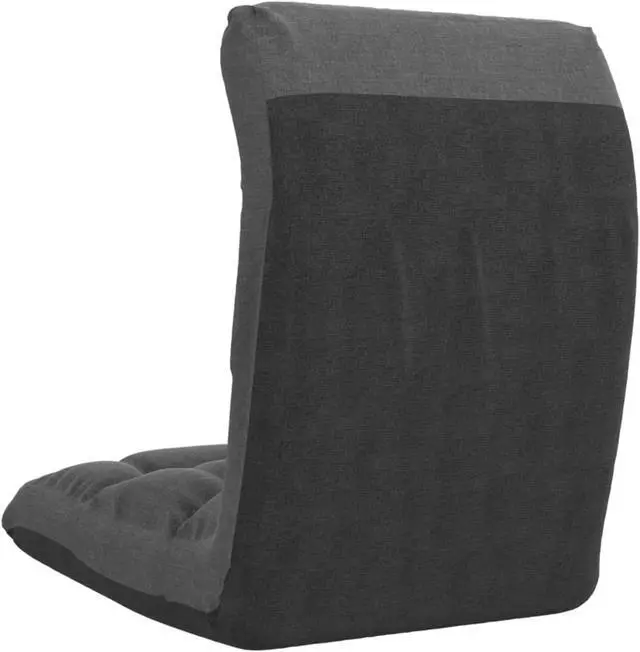 Alt view image 6 of 7 - vidaXL Folding Floor Chair Dark Gray Fabric