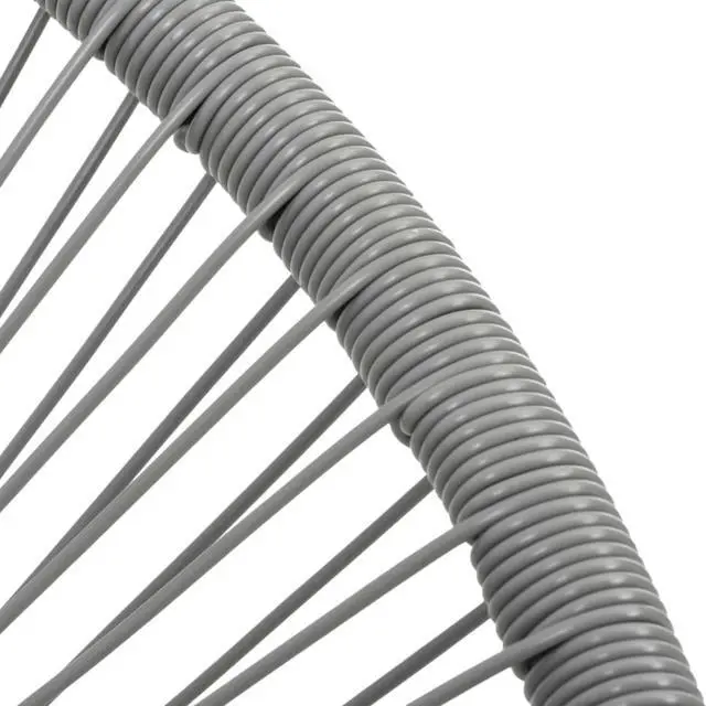 Alt view image 12 of 18 - vidaXL Patio Moon Chair Outdoor Acapulco Chair with Steel Frame Poly Rattan Gray