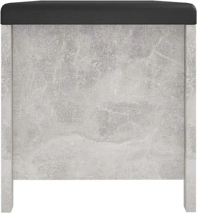 Alt view image 8 of 19 - vidaXL Storage Box with Cushion Concrete Gray 41.3"x15.7"x17.7" Engineered Wood