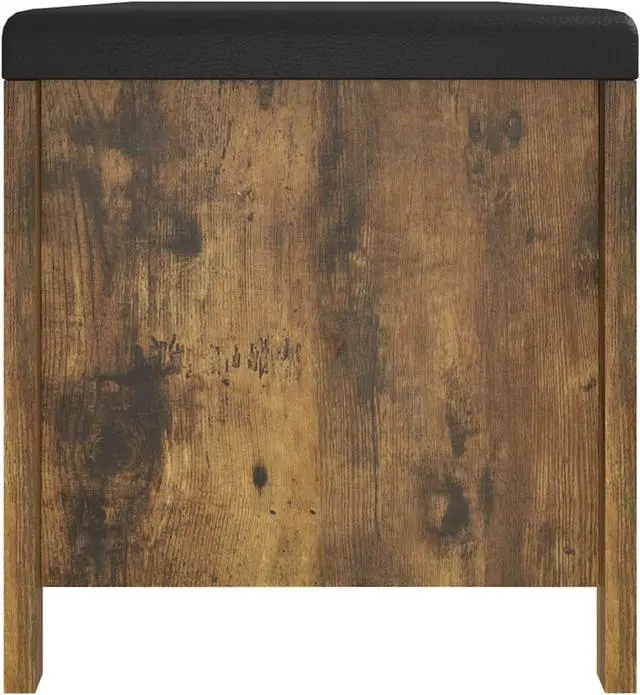 Alt view image 8 of 15 - vidaXL Storage Box with Cushion Smoked Oak 41.3"x15.7"x17.7" Engineered Wood