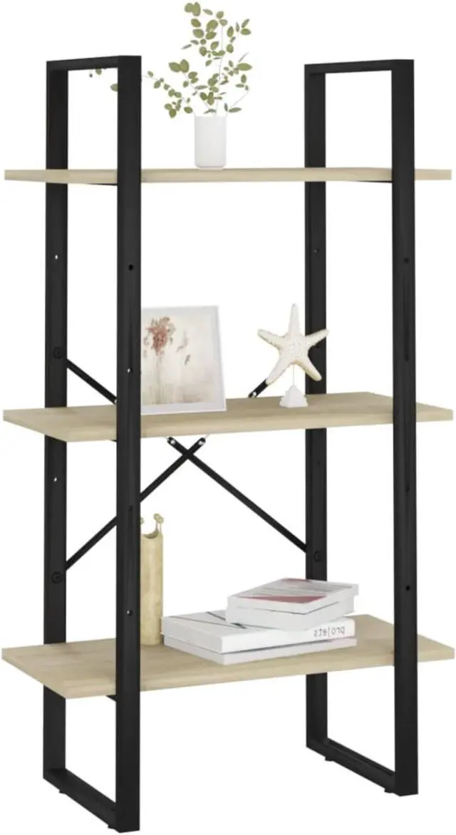 Alt view image 5 of 13 - vidaXL Storage Shelf Sonoma Oak 23.6"x11.8"x41.3" Engineered Wood