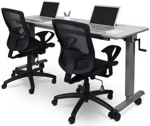 Alt view image 13 of 20 - Luxor STAND-NESTC-72 is a 72" Adjustable flip top Table wih a Crank Handle