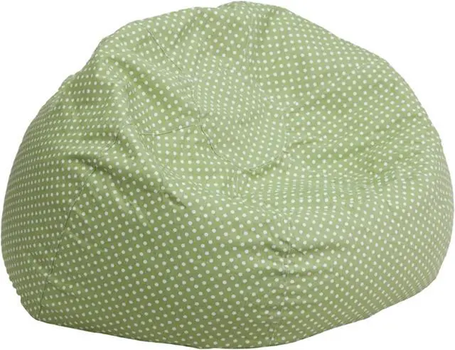 Alt view image 4 of 10 - Oversized Green Dot Bean Bag Chair for Kids and Adults