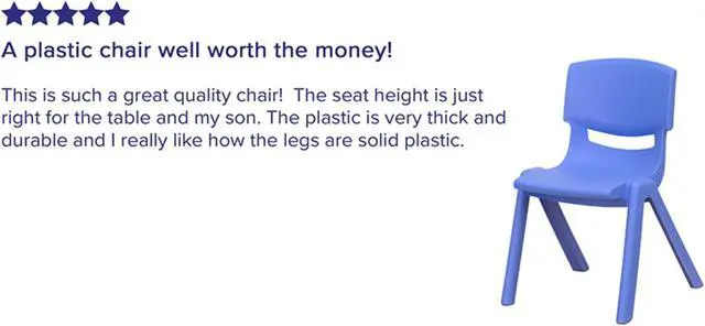 Alt view image 11 of 13 - 4 Pack Blue Plastic Stackable School Chair with 12'' Seat Height