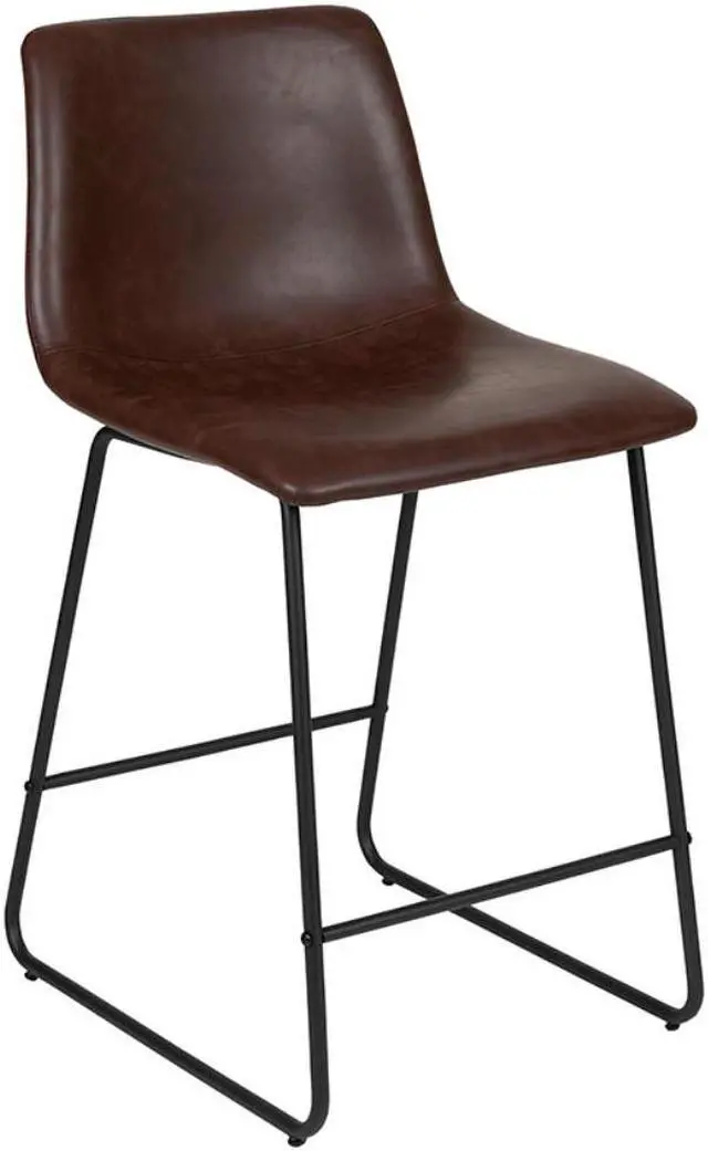 Alt view image 3 of 14 - Patio Bar Height Stools Set of 2, All-Weather Textilene Swivel Patio Stools and Deck Chairs with High Back & Armrests in Black