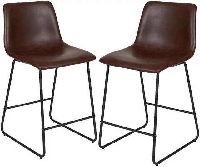 Alt view image 2 of 14 - Patio Bar Height Stools Set of 2, All-Weather Textilene Swivel Patio Stools and Deck Chairs with High Back & Armrests in Black