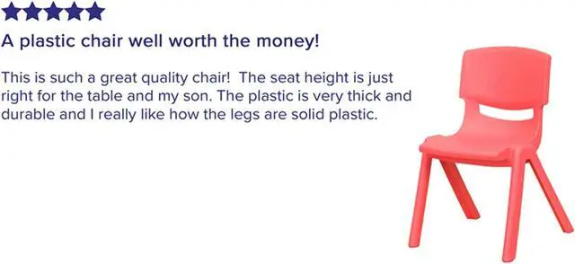 Alt view image 11 of 20 - 2 Pack Red Plastic Stackable School Chair with 12" Seat Height