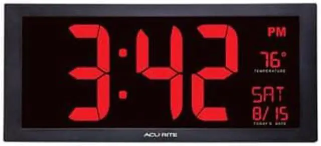 CHANEY INSTRUMENTS 75100C AcuRite Digital 18 Wall Clock - Newegg.com