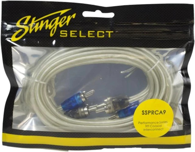 Alt view image 3 of 3 - STINGER SSPRCA9 STINGER 9FT PERFORMANCE SERIES COAXIAL RCA