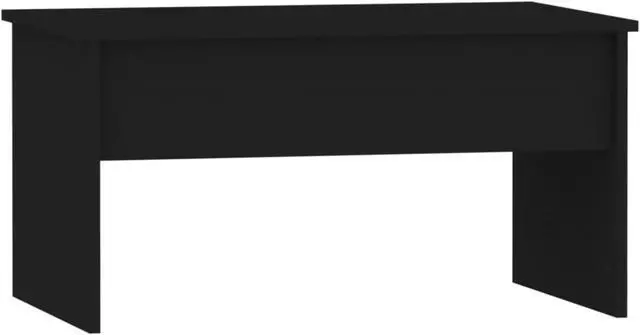 Alt view image 2 of 11 - vidaXL Coffee Table Black Engineered Wood Standard Coffee Table