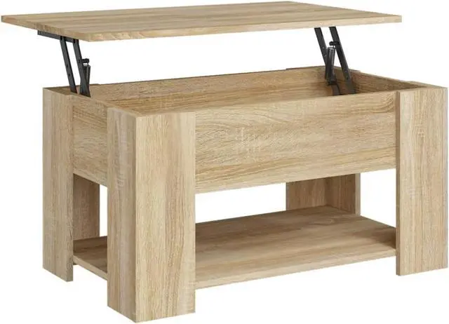 Main image of vidaXL Coffee Table Sonoma Oak Engineered Wood 31.1 x 19.3 x 16.1 in