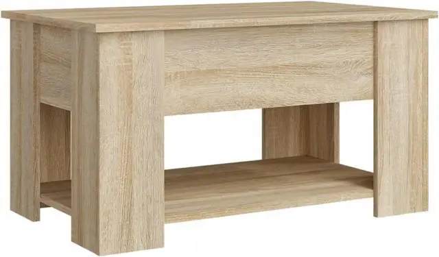 Alt view image 5 of 11 - vidaXL Coffee Table Sonoma Oak Engineered Wood 31.1 x 19.3 x 16.1 in