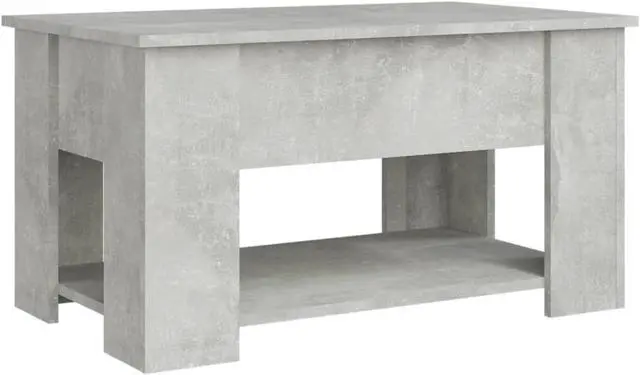 Alt view image 5 of 11 - vidaXL Coffee Table Concrete Grey Engineered Wood Medium Coffee Table