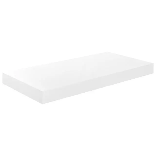Alt view image 14 of 17 - vidaXL Floating Wall Shelves 2 pcs High Gloss White 19.7"x9.1"x1.5" MDF