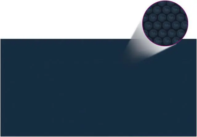 Alt view image 8 of 8 - vidaXL Floating PE Solar Pool Film 157.5"x78.7" Black and Blue