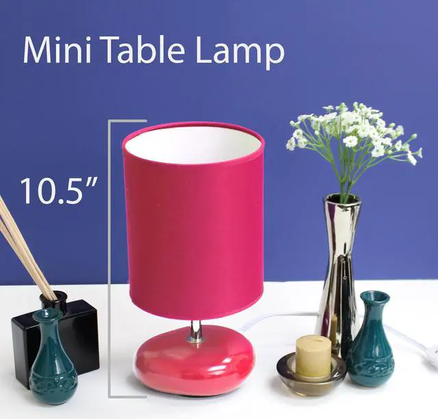 Alt view image 10 of 10 - Simple Designs Stonies Small Stone Look Table Bedside Lamp 2 Pack Set