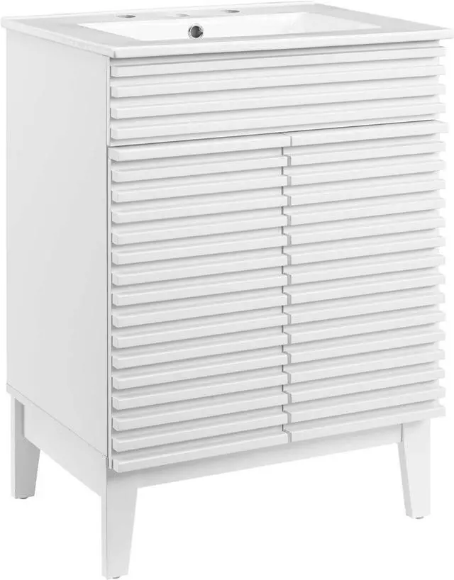 Main image of Render Bathroom Vanity White White