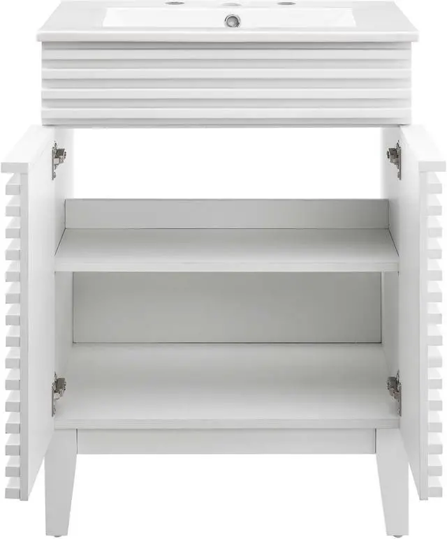 Alt view image 4 of 6 - Render Bathroom Vanity White White