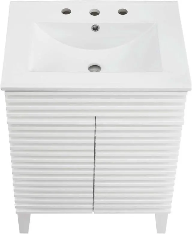 Alt view image 5 of 6 - Render Bathroom Vanity White White