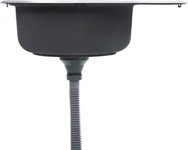 Alt view image 14 of 14 - vidaXL Kitchen Sink Undermount Sink with Strainer Stainless Steel Sink Round
