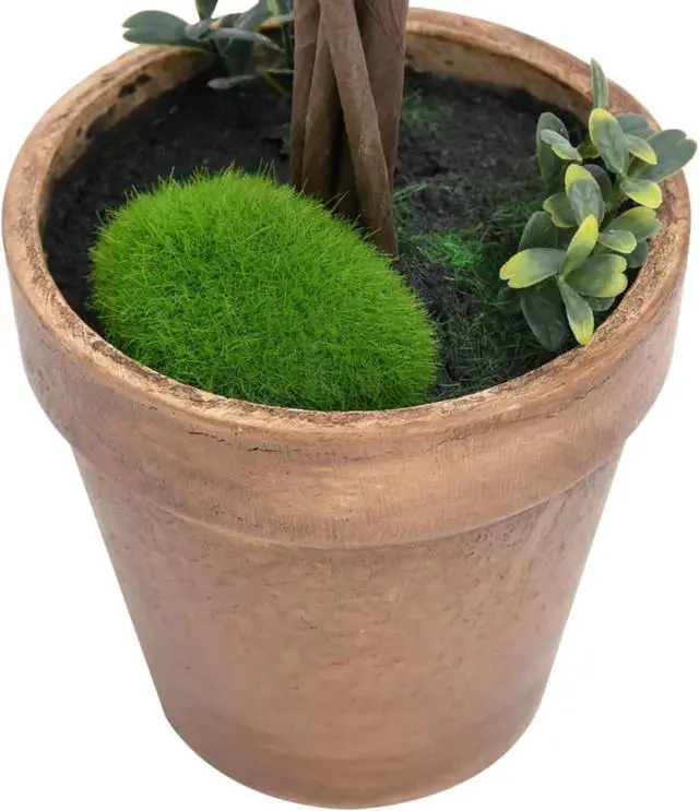 Alt view image 3 of 11 - vidaXL Artificial Boxwood Plants 2 pcs with Pots Ball Shaped Green 22"