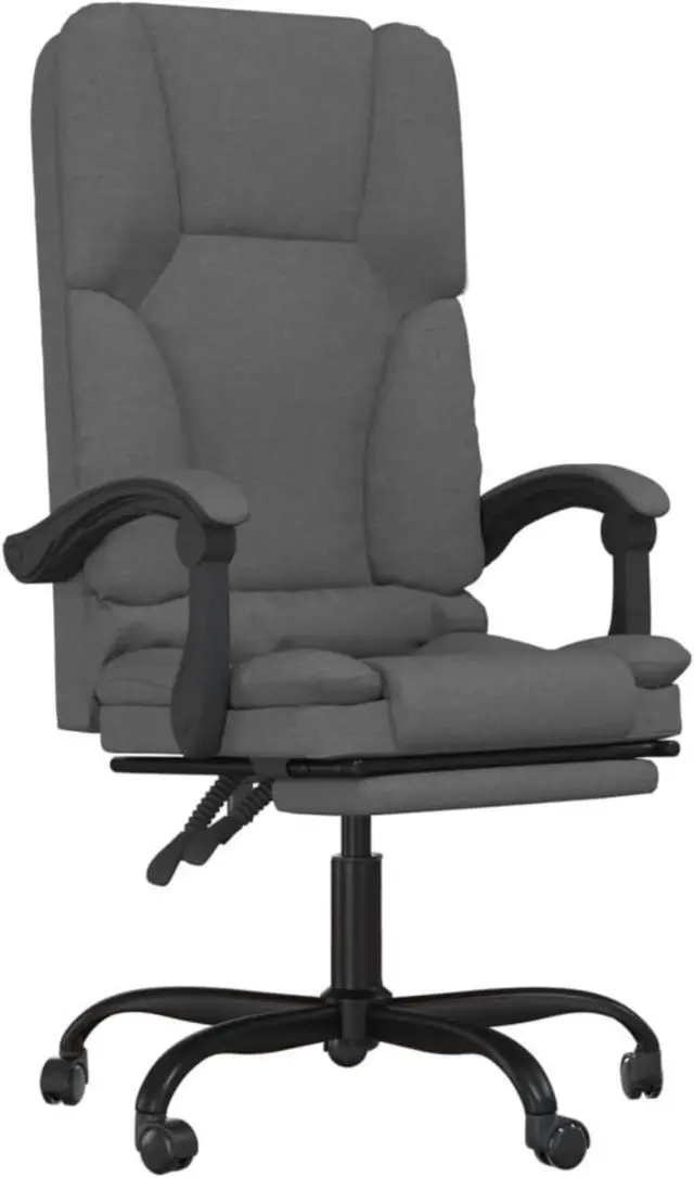 Main image of vidaXL Massage Reclining Office Chair Dark Gray Fabric