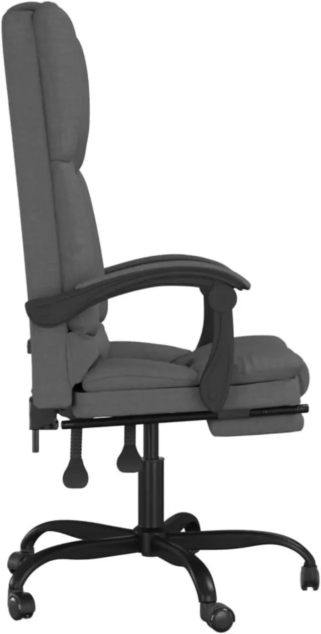 Alt view image 3 of 9 - vidaXL Massage Reclining Office Chair Dark Gray Fabric